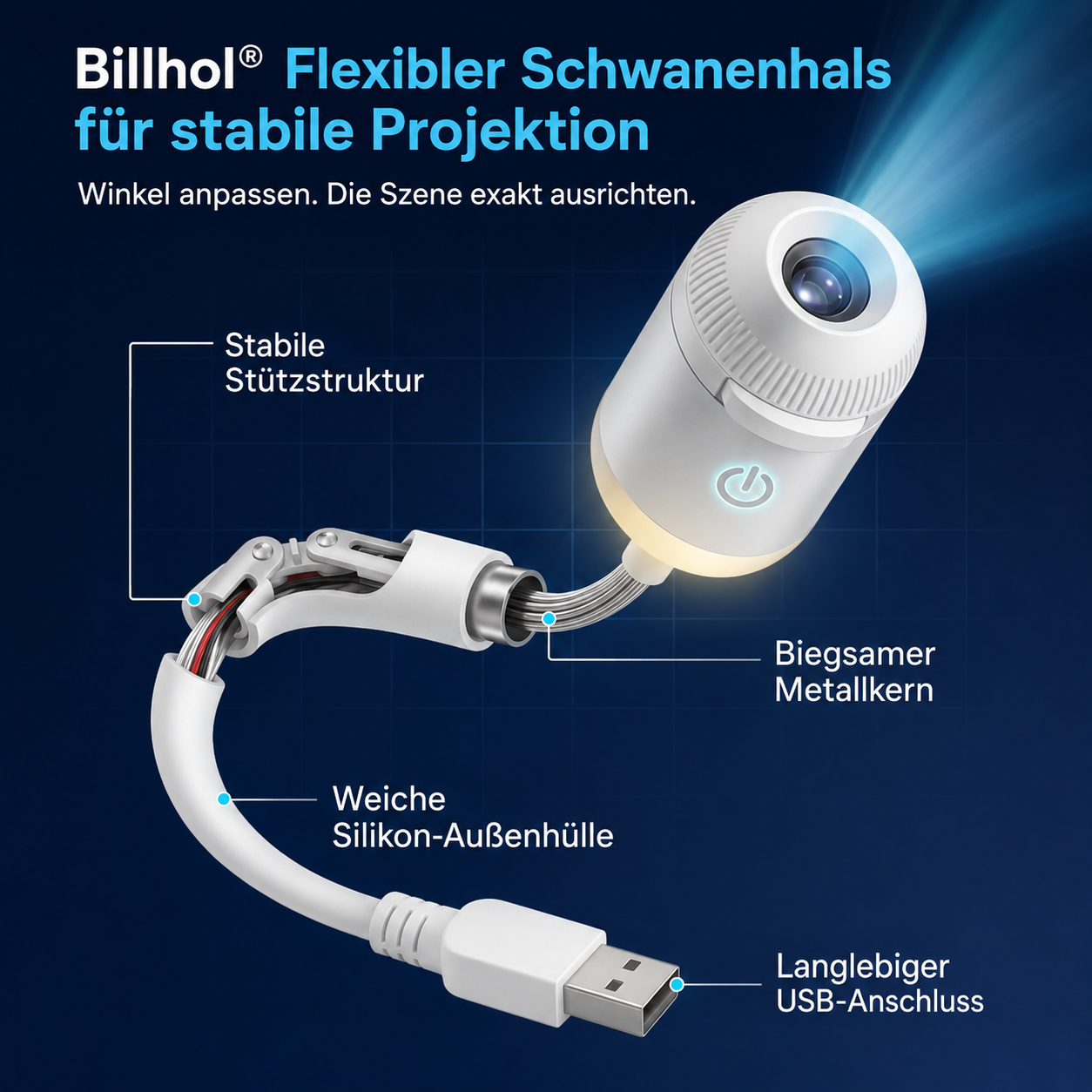 Billhol® Nachtlicht-Projektor – Intelligenter holografischer Sternprojektor🐦🔥